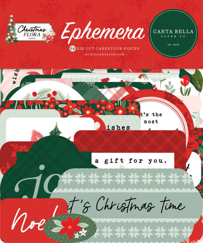 Peaceful Christmas Flora Ephemera - Carta Bella