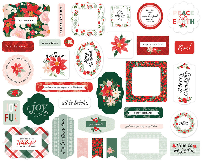 Peaceful Christmas Flora Ephemera - Carta Bella