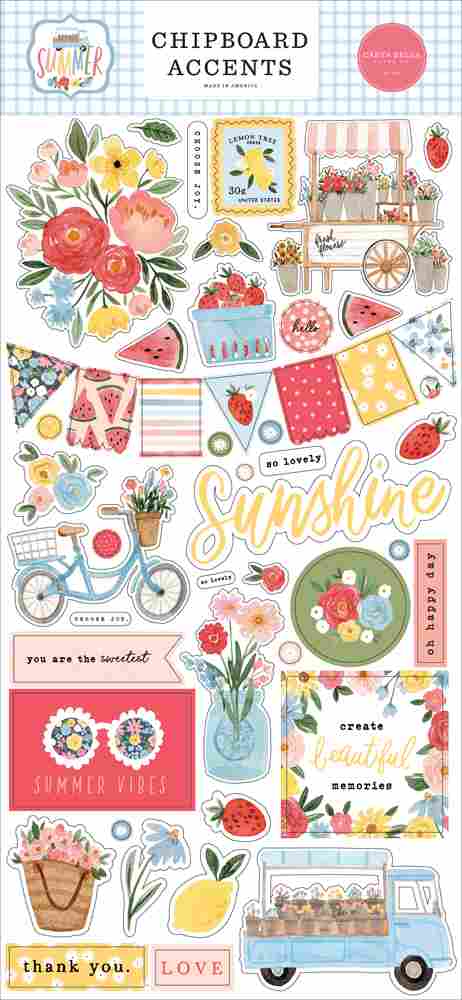 Summer Chipboard Accents - Carta Bella*