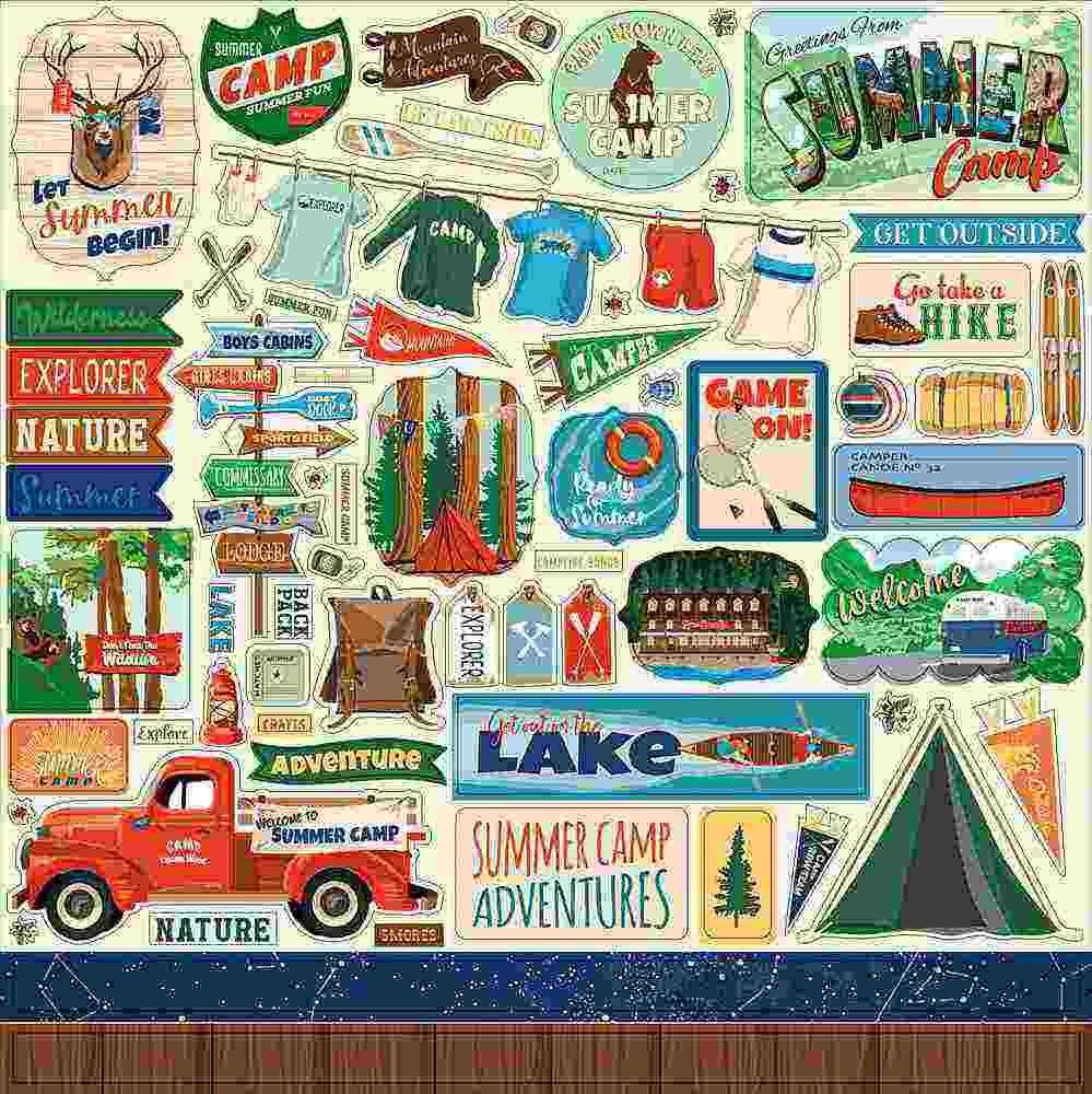 Summer Camp Element Stickers - Carta Bella