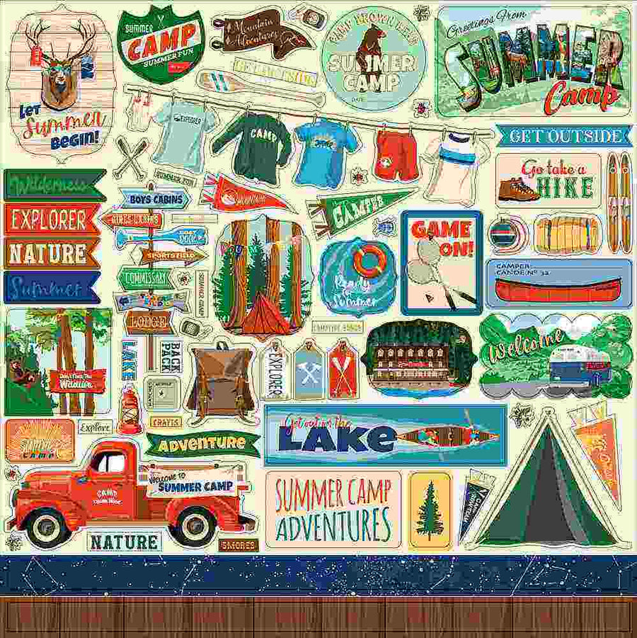 Summer Camp Element Stickers - Carta Bella