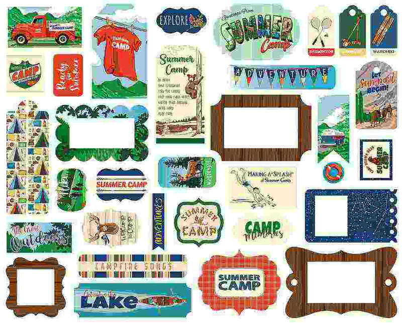 Summer Camp Frames & Tags - Carta Bella - Clearance