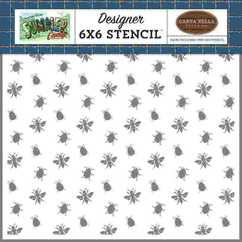 Nature Bugs Stencil - Summer Camp - Carta Bella - Clearance