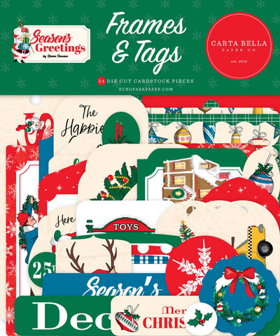 Season's Greetings Frames & Tags - Carta Bella