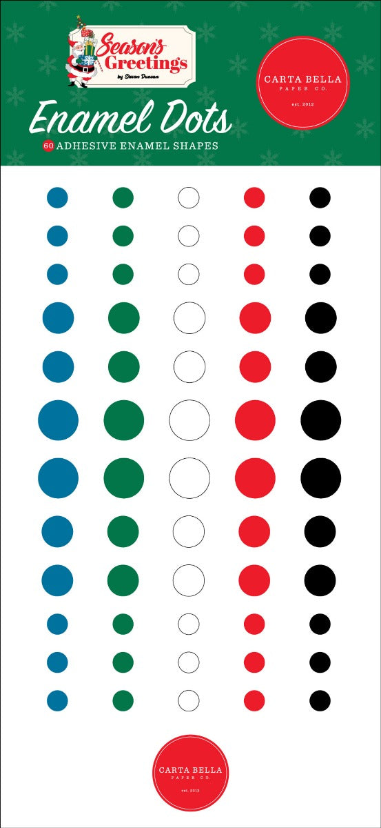 Season's Greetings Enamel Dots - Carta Bella