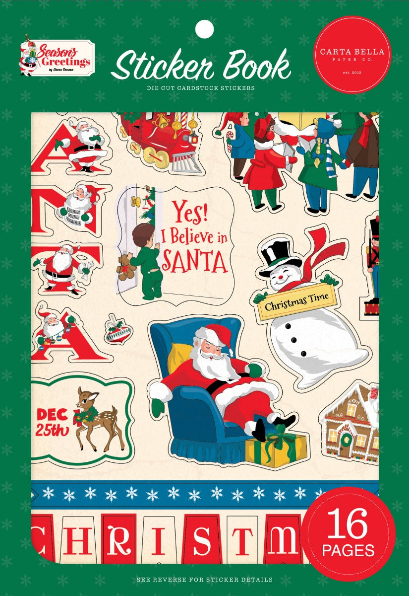 Season's Greetings Sticker Book - Carta Bella