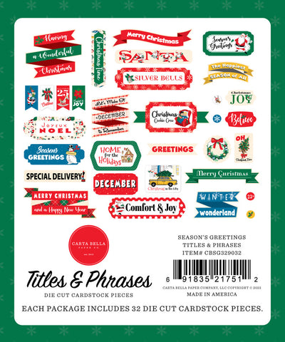 Season's Greetings Titles & Phrases - Carta Bella