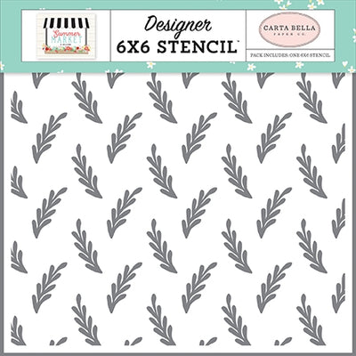 Summer Branch Stencil - Summer Market - Carta Bella - Clearance