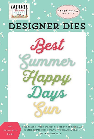 Best Summer Word Die Set - Summer Market - Carta Bella*