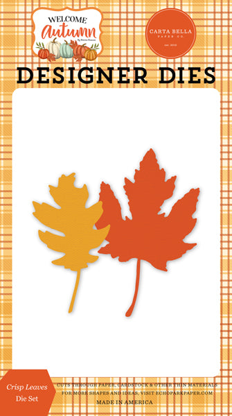 Crisp Leaves Dies-Welcome Autumn-Carta Bella