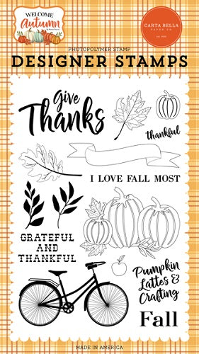 I Love Fall Most Stamps - Welcome Autumn - Carta Bella