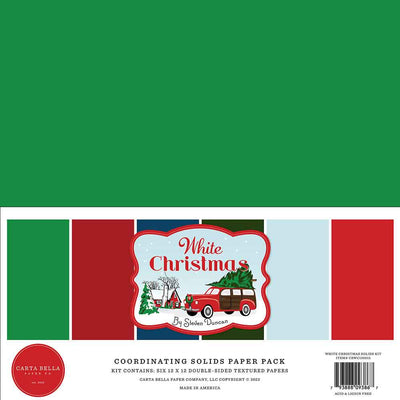 White Christmas Solids 12" x 12" Cardstock Kit - Carta Bella