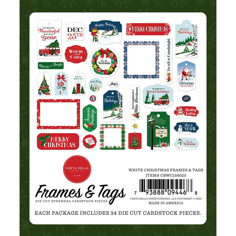 White Christmas Frames & Tags - Carta Bella