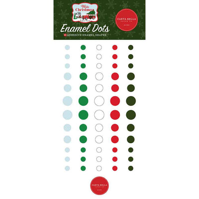 White Christmas Enamel Dots - Carta Bella