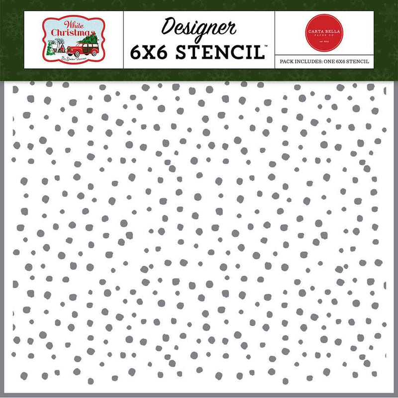 White Christmas Days Stencil - Carta Bella