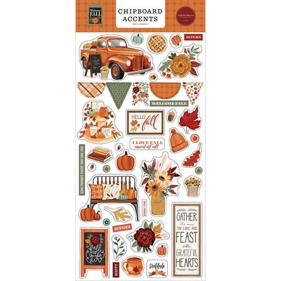 Welcome Fall Chipboard Accents - Carta Bella