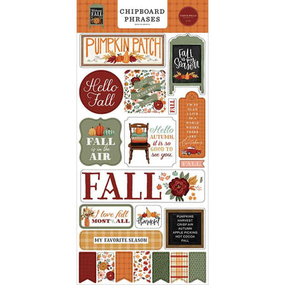 Welcome Fall Chipboard Phrases - Carta Bella