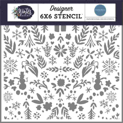 Winter Wonderland Stencil - Winter Market - Carta Bella - Clearance