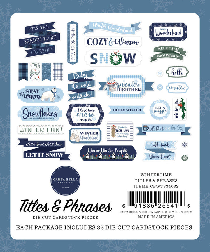 Wintertime Titles & Phrases- Carta Bella