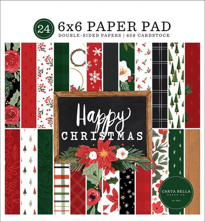 Happy Christmas 6" x 6" Paper Pad - Carta Bella