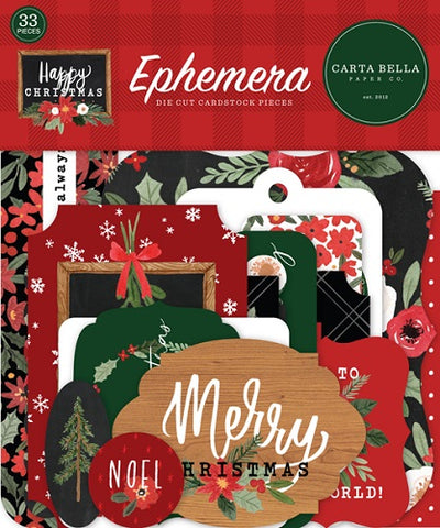 Happy Christmas Ephemera - Carta Bella