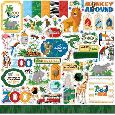 Zoo Adventure Element Stickers - Carta Bella