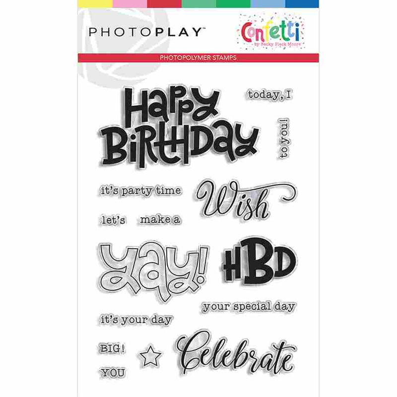 Confetti Stamps - Becky Fleck Moore - PhotoPlay - Clearance