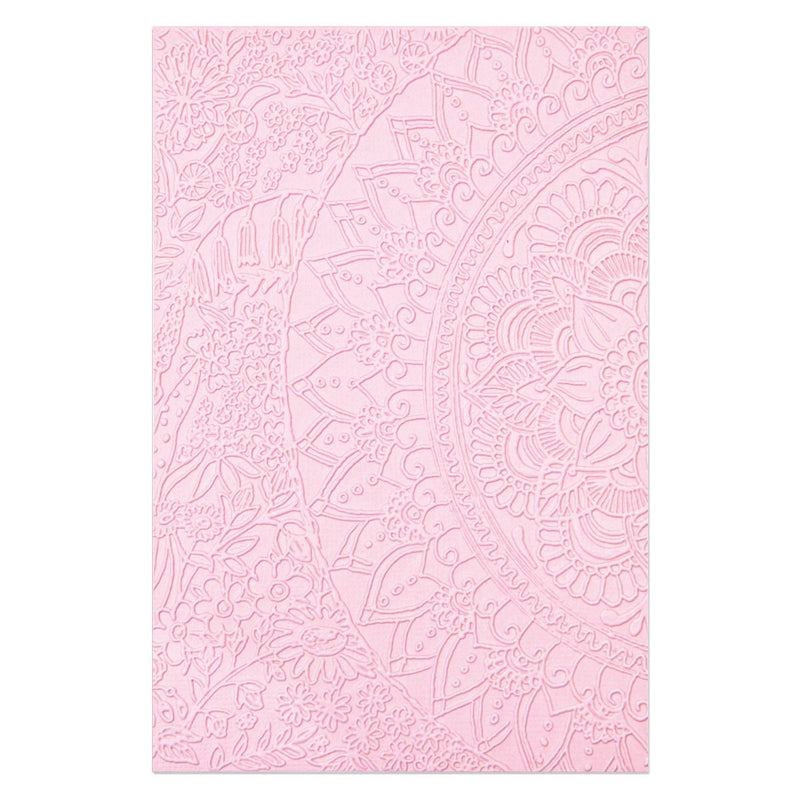 3-D Embossing Folder Half Mandala by Jess Scott - Sizzix - Clearance