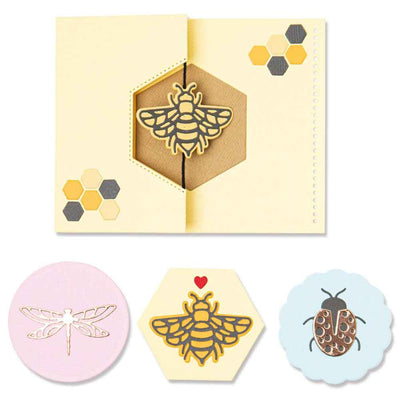 Summer Spinner Card Thinlits Die Set - Lisa Jones - Sizzix - Clearance