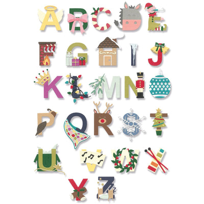 Christmas Alphabet Thinlits Die- Jennifer Ogborn-  Sizzix