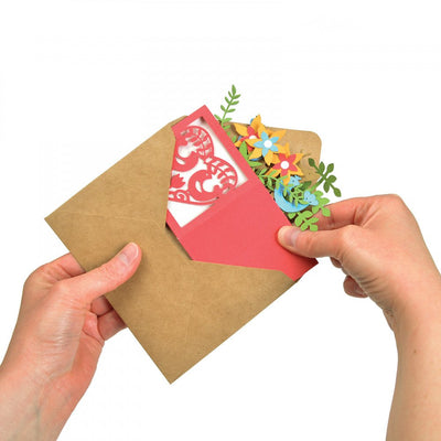 Christmas Card in a Box Thinlits Die Set - Lynda Kanase - Sizzix - Clearance