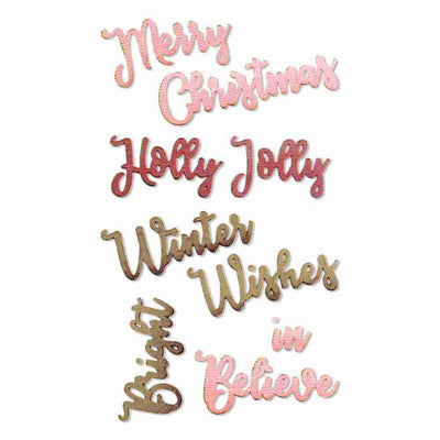 Christmas Phrases Sizzix Die