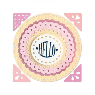 Sizzix Circle Sentiments die and stamp set