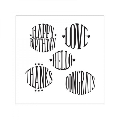 Sizzix Circle Sentiments Stamp Set