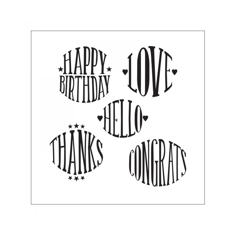 Sizzix Circle Sentiments Stamp Set