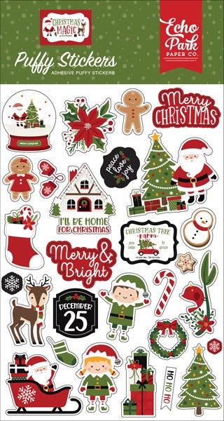 Christmas Magic Puffy Stickers - Echo Park