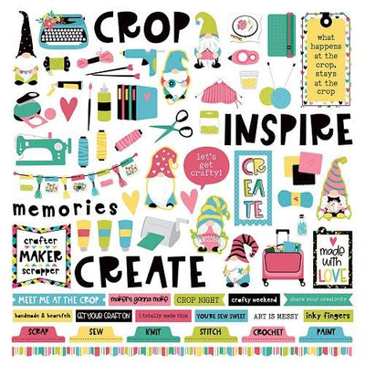 Crafting With My Gnomies Element Stickers - Becky Moore - PhotoPlay