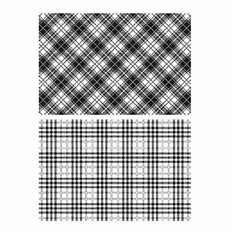 Perfect Plaids Cling Mount Stamps - Tim Holtz - Stampers Anonymous