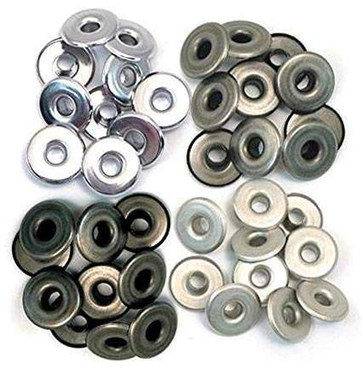 We R Memory Keepers Wide Eyelets - Cool Metal