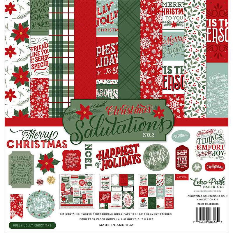 I Love Christmas Element Sticker Sheet - Echo Park Paper Co.