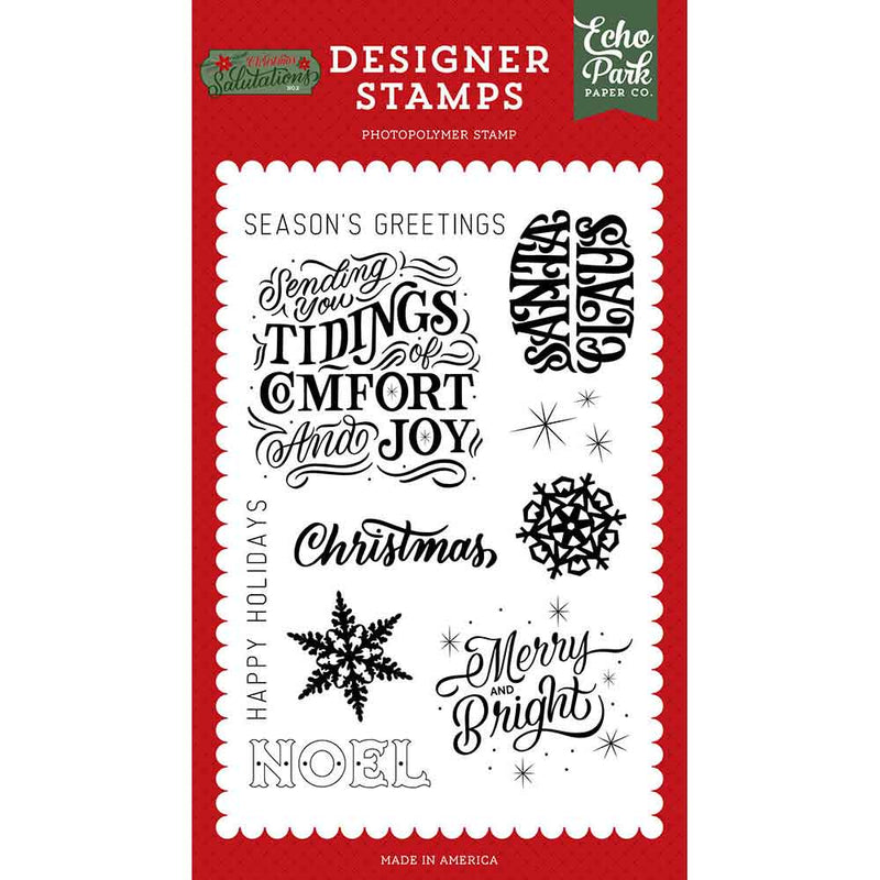 Sending You Tidings Stamp Set - Christmas Salutations No. 2 - Echo Park
