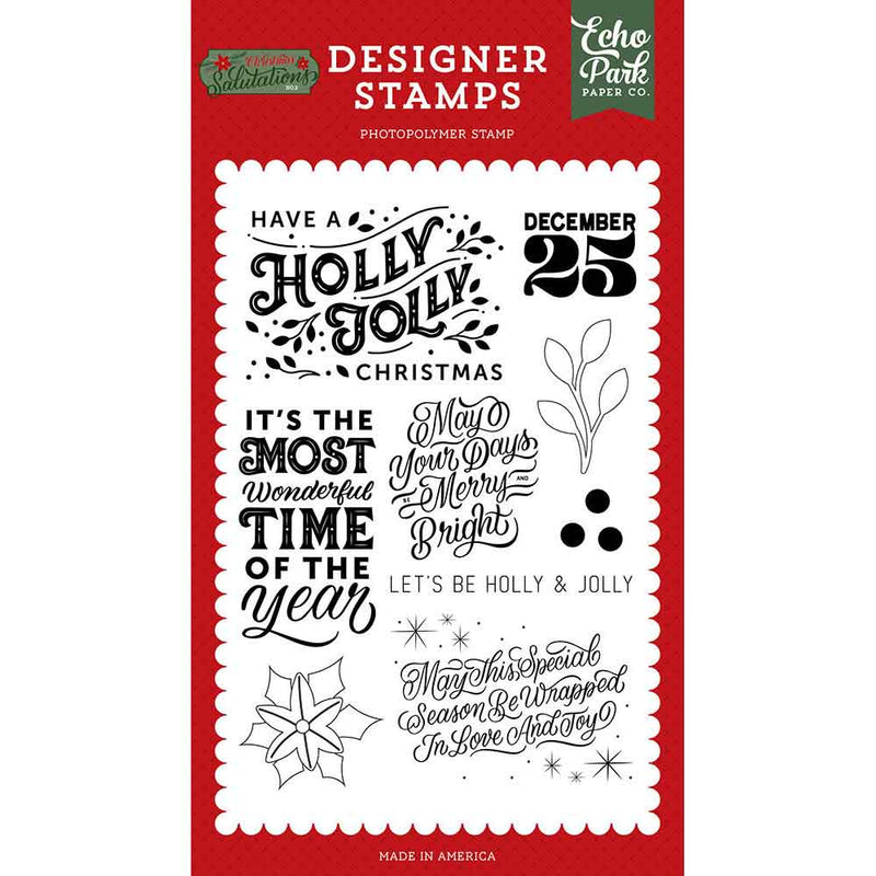 Special Season Stamp Set - Christmas Salutations No. 2 - Echo Park - Clearance