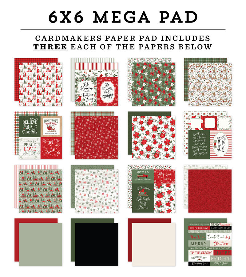 Christmas Time Cardmakers 6X6 Mega Pad- Echo Park