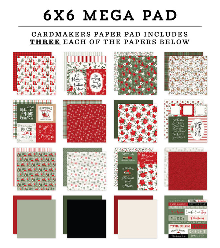 Christmas Time Cardmakers 6X6 Mega Pad- Echo Park
