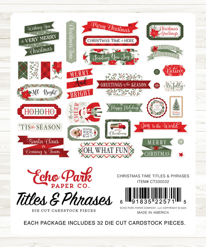 Christmas Time Titles & Phrases -Echo Park