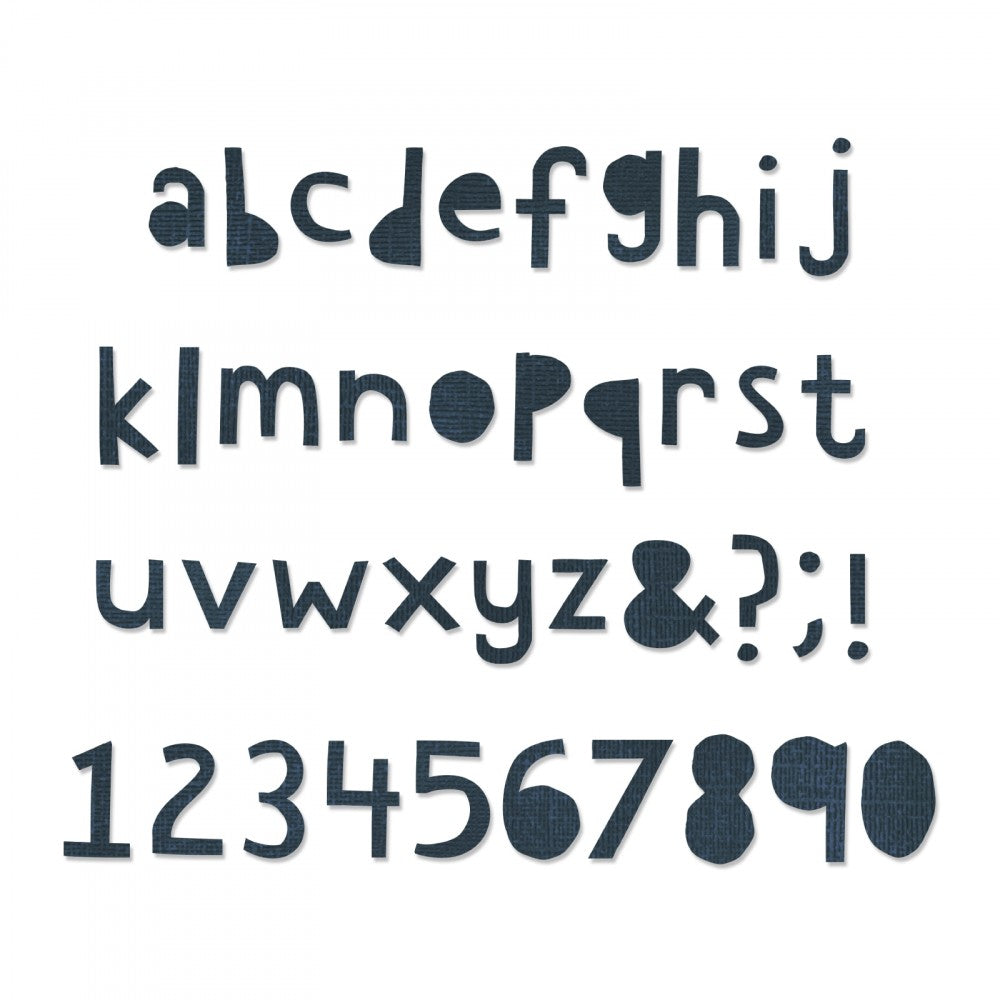 Sizzix lower case cutout letters
