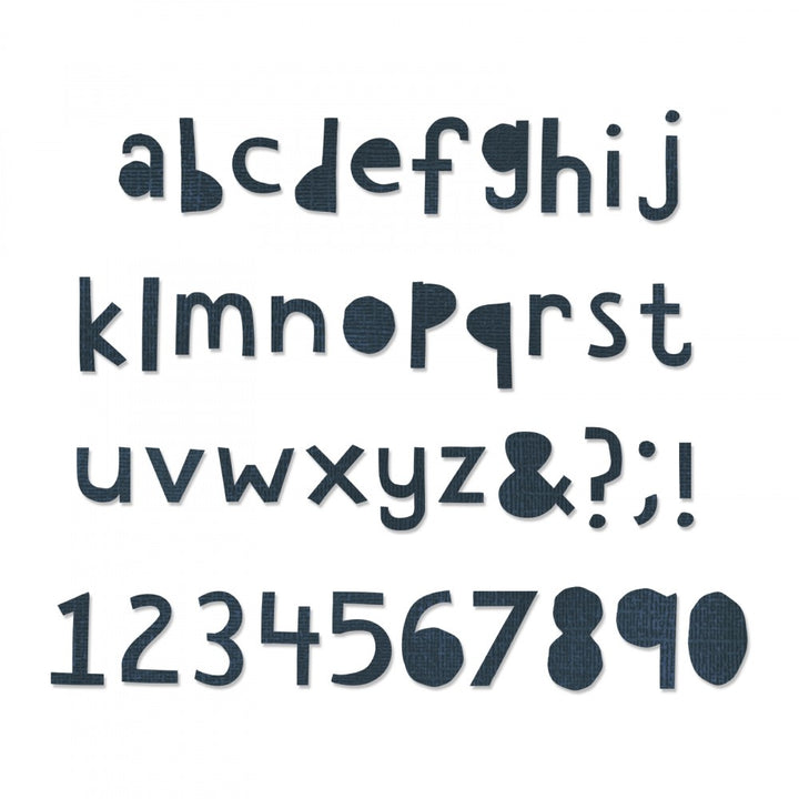 Sizzix lower case cutout letters