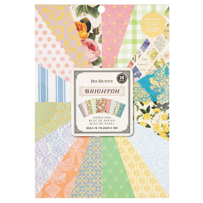 Paper Pad with Goild Foil Accents, 6x8 - Brighton Collection - BoBunny