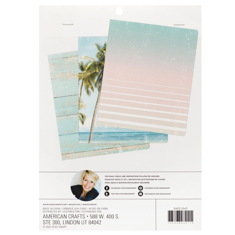 Palm Tree Notebooks - Heidi Swapp - Set Sail Collection - American Crafts