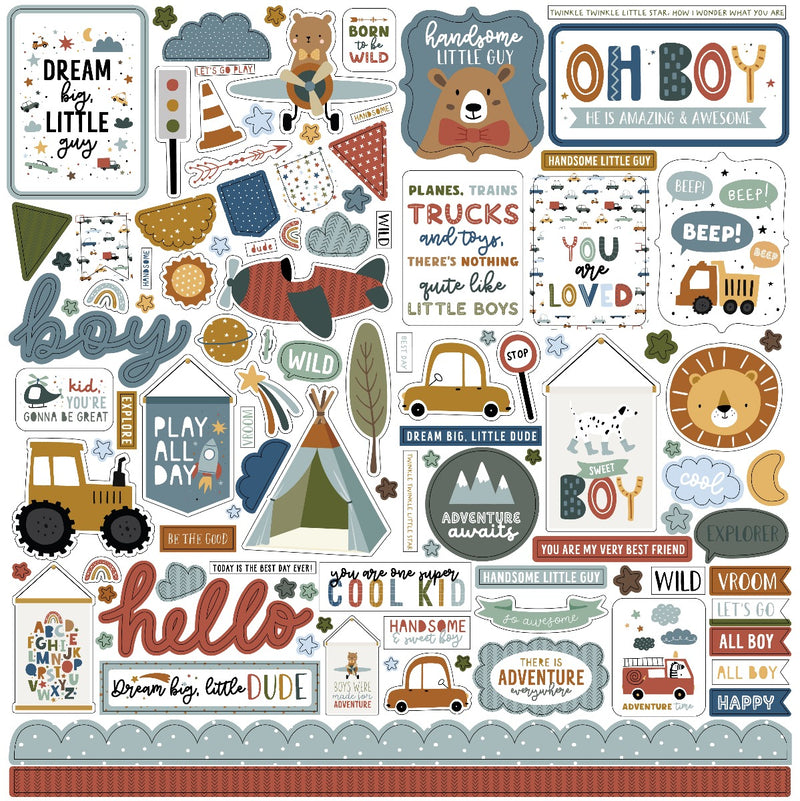 Echo Park Paper My Favorite Winter Cardstock Stickers 12x12 Elements